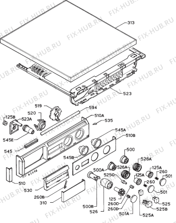 Взрыв-схема стиральной машины Zanussi Z8820SUPER I - Схема узла Command panel 037